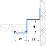 ⁦פרופיל LZ מחובר גדול - 22 מ"מ - LZ22⁩ – תמונה ⁦2⁩